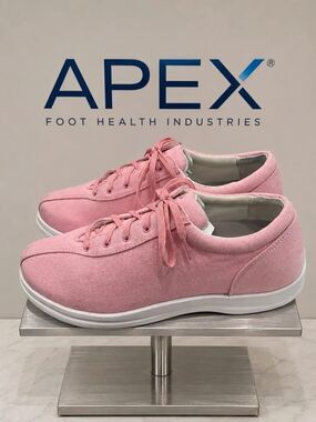 Apex Petals Ellen A402W Pink Canvas Comfort Sneakers Women’s Size 10